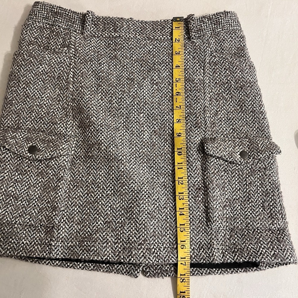 VTG Eddie Bauer Tweed Cargo Skirt Women 4 Wool Midi Gorpcore Utility Y2K 90s - Picture 7 of 8